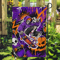 Halloween Skeleton Skateboarder Garden Flag Graffiti Ghost Pumpkin Streetwear Graphic