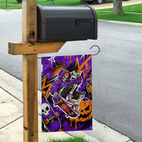 Halloween Skeleton Skateboarder Garden Flag Graffiti Ghost Pumpkin Streetwear Graphic