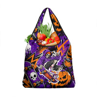 Halloween Skeleton Skateboarder Grocery Bag Graffiti Ghost Pumpkin Streetwear Graphic