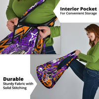 Halloween Skeleton Skateboarder Grocery Bag Graffiti Ghost Pumpkin Streetwear Graphic
