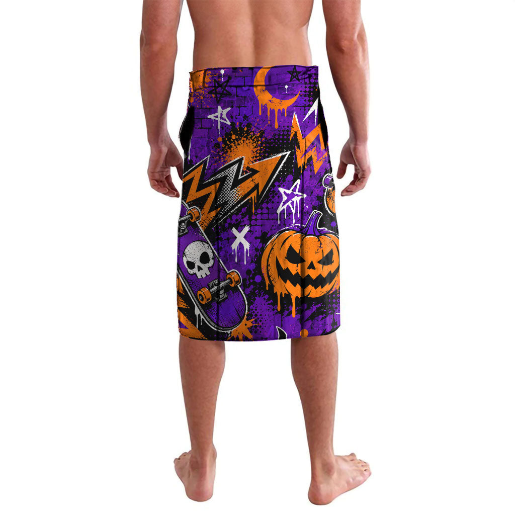 Halloween Skeleton Skateboarder Lavalava Graffiti Ghost Pumpkin Streetwear Graphic