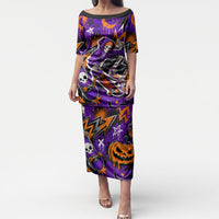 Halloween Skeleton Skateboarder Puletasi Graffiti Ghost Pumpkin Streetwear Graphic