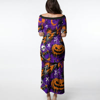 Halloween Skeleton Skateboarder Puletasi Graffiti Ghost Pumpkin Streetwear Graphic