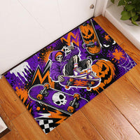 Halloween Skeleton Skateboarder Rubber Doormat Graffiti Ghost Pumpkin Streetwear Graphic