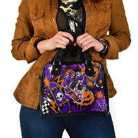 Halloween Skeleton Skateboarder Shoulder Handbag Graffiti Ghost Pumpkin Streetwear Graphic