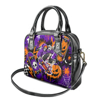 Halloween Skeleton Skateboarder Shoulder Handbag Graffiti Ghost Pumpkin Streetwear Graphic
