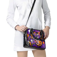 Halloween Skeleton Skateboarder Shoulder Handbag Graffiti Ghost Pumpkin Streetwear Graphic