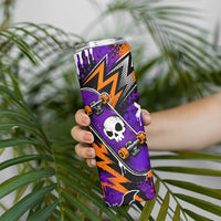 Halloween Skeleton Skateboarder Skinny Tumbler Graffiti Ghost Pumpkin Streetwear Graphic
