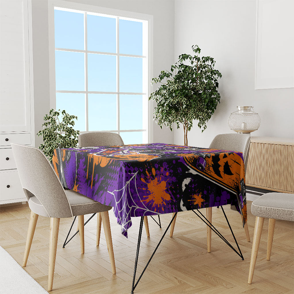 Halloween Skeleton Skateboarder Tablecloth Graffiti Ghost Pumpkin Streetwear Graphic
