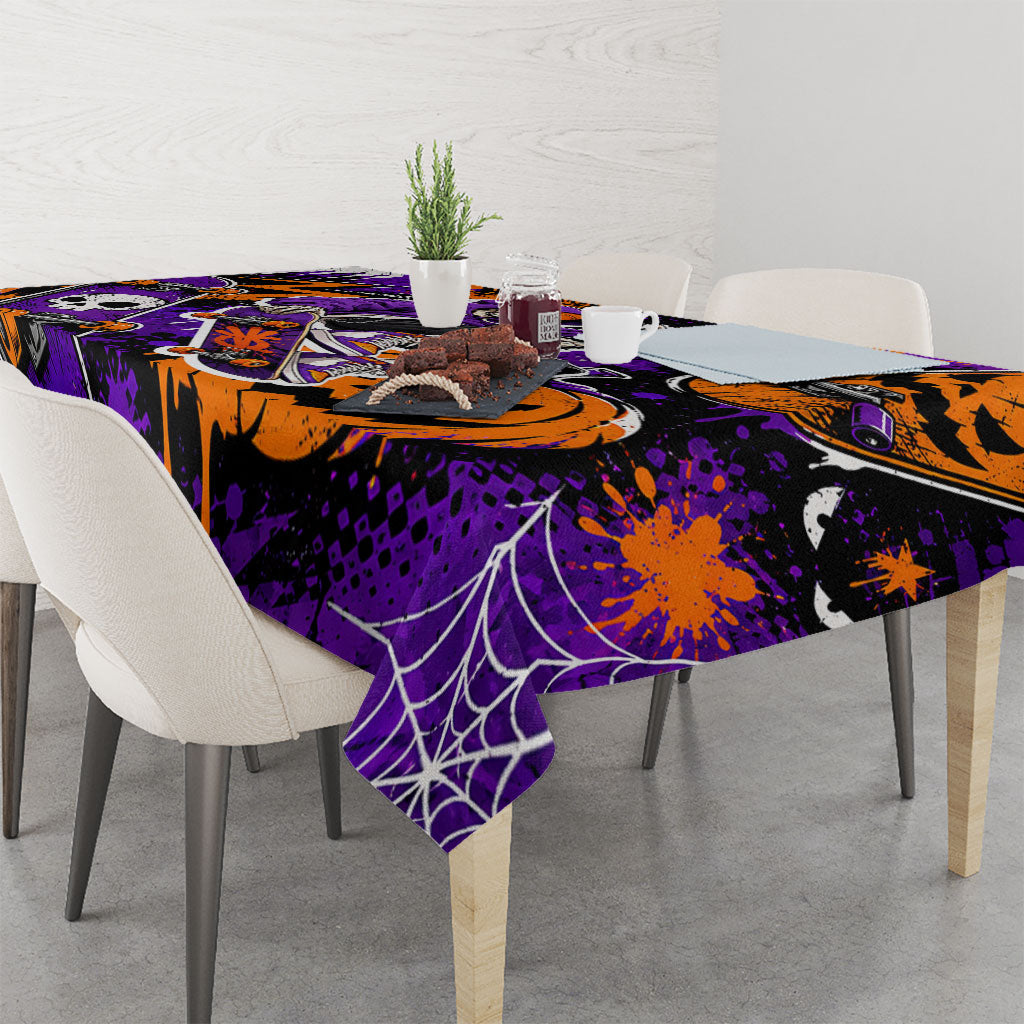 Halloween Skeleton Skateboarder Tablecloth Graffiti Ghost Pumpkin Streetwear Graphic