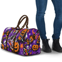 Halloween Skeleton Skateboarder Travel Bag Graffiti Ghost Pumpkin Streetwear Graphic