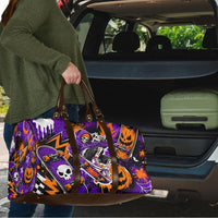 Halloween Skeleton Skateboarder Travel Bag Graffiti Ghost Pumpkin Streetwear Graphic