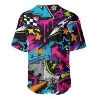 Skateboarding Monkey Baseball Jersey Neon Graffiti Spray Paint Urban Streetwear Art