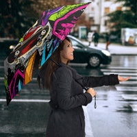 Skateboarding Monkey Umbrella Neon Graffiti Spray Paint Urban Streetwear Art