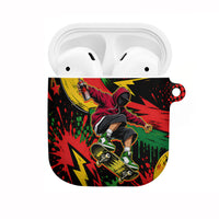 Skateboarder Spray Painter AirPods Case Rasta Colors Graffiti Streetwear Pop Art Graphic