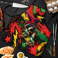 Skateboarder Spray Painter Apron Rasta Colors Graffiti Streetwear Pop Art Graphic