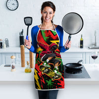 Skateboarder Spray Painter Apron Rasta Colors Graffiti Streetwear Pop Art Graphic