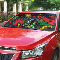 Skateboarder Spray Painter Auto Sun Shade Rasta Colors Graffiti Streetwear Pop Art Graphic