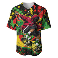 Skateboarder Spray Painter Baseball Jersey Rasta Colors Graffiti Streetwear Pop Art Graphic
