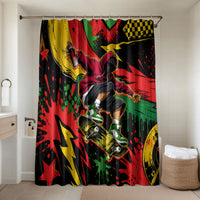 Skateboarder Spray Painter Bathroom Set Rasta Colors Graffiti Streetwear Pop Art Graphic