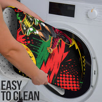 Skateboarder Spray Painter Bathroom Set Rasta Colors Graffiti Streetwear Pop Art Graphic