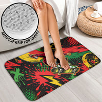 Skateboarder Spray Painter Bathroom Set Rasta Colors Graffiti Streetwear Pop Art Graphic