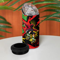 Skateboarder Spray Painter 4 in 1 Can Cooler Tumbler Rasta Colors Graffiti Streetwear Pop Art Graphic