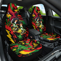 Skateboarder Spray Painter Car Seat Cover Rasta Colors Graffiti Streetwear Pop Art Graphic