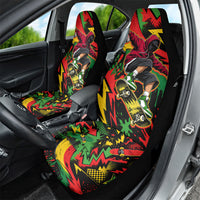 Skateboarder Spray Painter Car Seat Cover Rasta Colors Graffiti Streetwear Pop Art Graphic