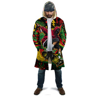 Skateboarder Spray Painter Cloak Rasta Colors Graffiti Streetwear Pop Art Graphic