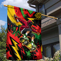 Skateboarder Spray Painter Garden Flag Rasta Colors Graffiti Streetwear Pop Art Graphic