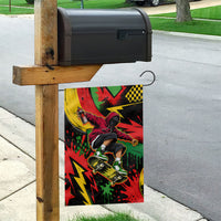 Skateboarder Spray Painter Garden Flag Rasta Colors Graffiti Streetwear Pop Art Graphic