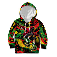 Skateboarder Spray Painter Kid Hoodie Rasta Colors Graffiti Streetwear Pop Art Graphic