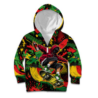 Skateboarder Spray Painter Kid Hoodie Rasta Colors Graffiti Streetwear Pop Art Graphic