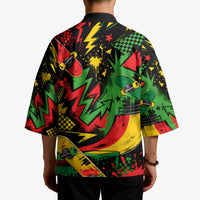 Skateboarder Spray Painter Kimono Rasta Colors Graffiti Streetwear Pop Art Graphic