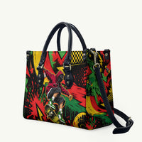 Skateboarder Spray Painter Leather Bag Rasta Colors Graffiti Streetwear Pop Art Graphic