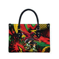 Skateboarder Spray Painter Leather Bag Rasta Colors Graffiti Streetwear Pop Art Graphic
