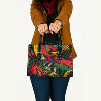 Skateboarder Spray Painter Leather Bag Rasta Colors Graffiti Streetwear Pop Art Graphic