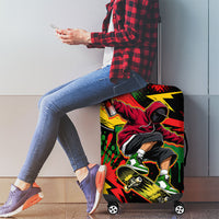 Skateboarder Spray Painter Luggage Cover Rasta Colors Graffiti Streetwear Pop Art Graphic