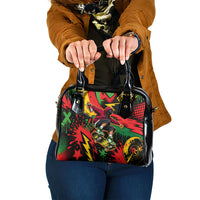 Skateboarder Spray Painter Shoulder Handbag Rasta Colors Graffiti Streetwear Pop Art Graphic