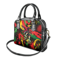 Skateboarder Spray Painter Shoulder Handbag Rasta Colors Graffiti Streetwear Pop Art Graphic