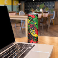 Skateboarder Spray Painter Skinny Tumbler Rasta Colors Graffiti Streetwear Pop Art Graphic