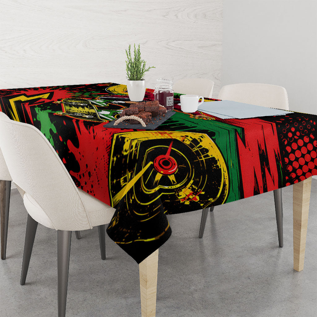 Skateboarder Spray Painter Tablecloth Rasta Colors Graffiti Streetwear Pop Art Graphic
