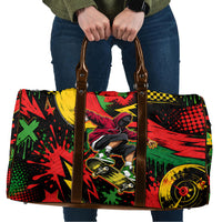 Skateboarder Spray Painter Travel Bag Rasta Colors Graffiti Streetwear Pop Art Graphic