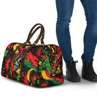 Skateboarder Spray Painter Travel Bag Rasta Colors Graffiti Streetwear Pop Art Graphic