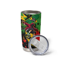 Skateboarder Spray Painter Tumbler Cup Rasta Colors Graffiti Streetwear Pop Art Graphic