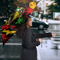 Skateboarder Spray Painter Umbrella Rasta Colors Graffiti Streetwear Pop Art Graphic