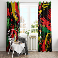 Skateboarder Spray Painter Window Curtain Rasta Colors Graffiti Streetwear Pop Art Graphic