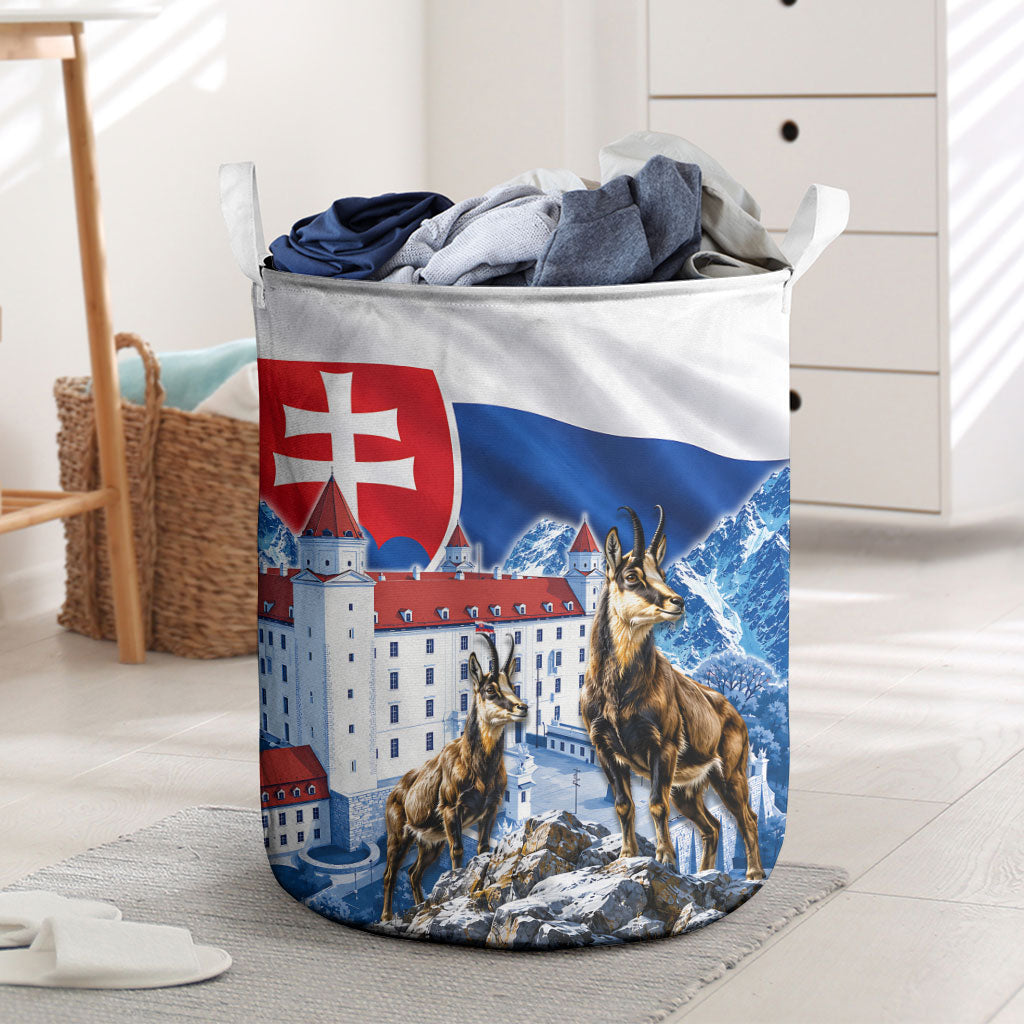Slovakia Where Eagles Fly Laundry Basket Bratislava Castle Chamois Eagle Patriotism