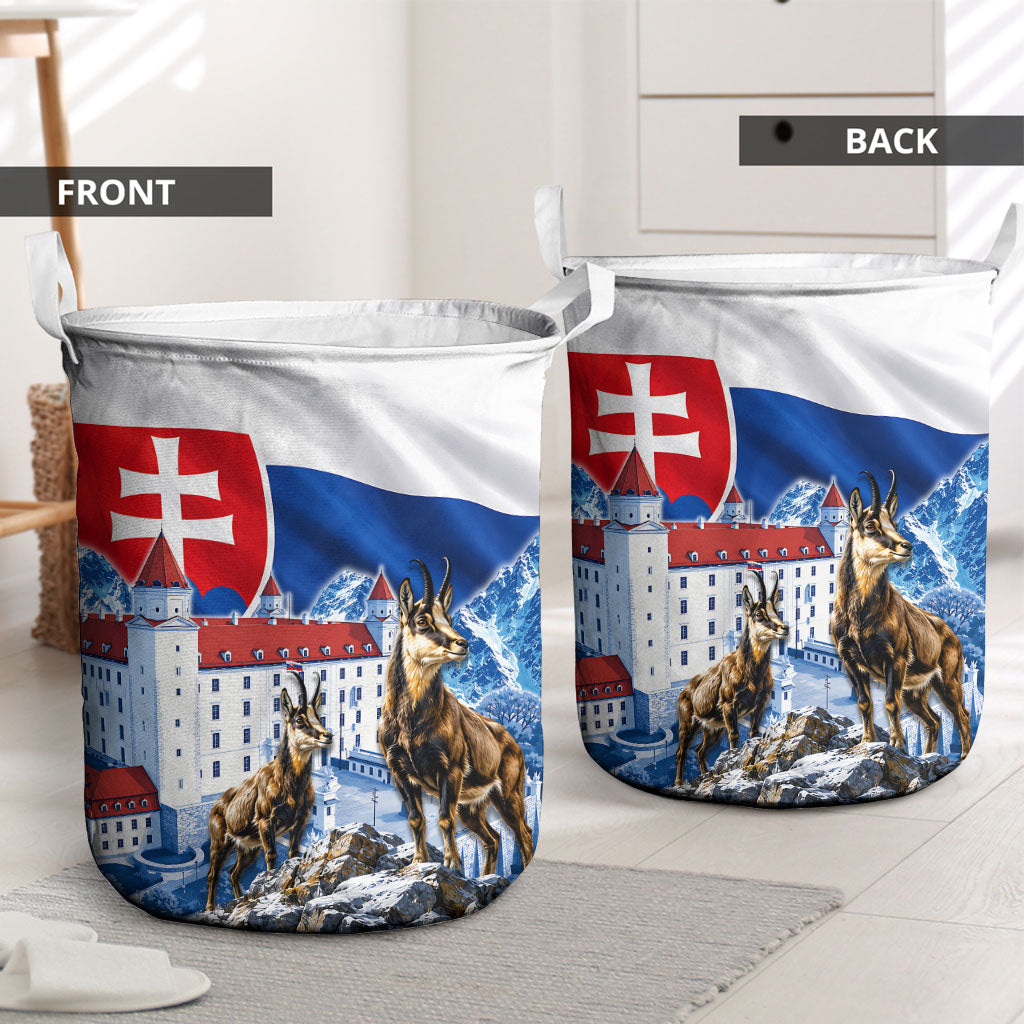Slovakia Where Eagles Fly Laundry Basket Bratislava Castle Chamois Eagle Patriotism